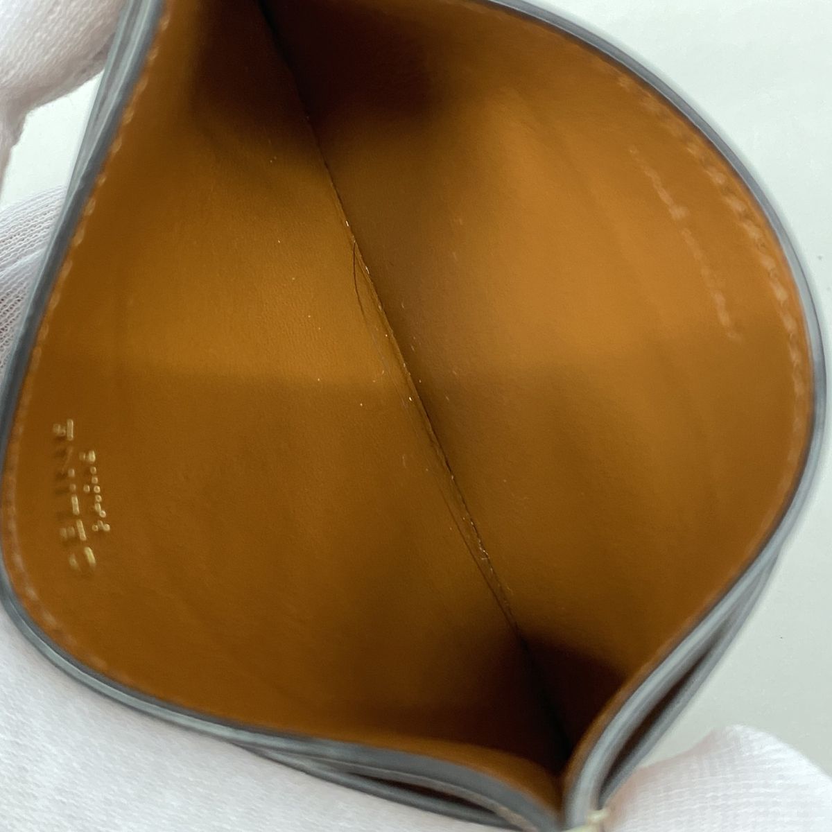 Celine Card Case Triomphe Leather Brown — view 3