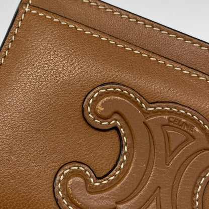Celine Card Case Triomphe Leather Brown — view 7