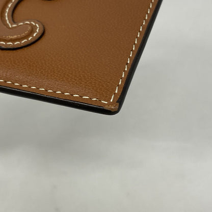 Celine Card Case Triomphe Leather Brown — view 6