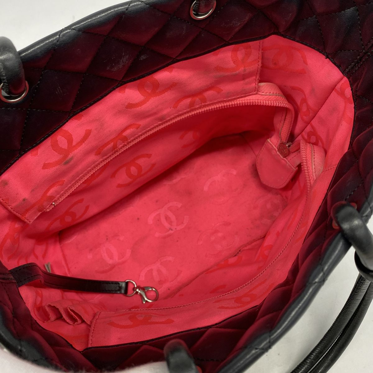 Chanel Tote Bag Cambon Lambskin Black Silver — view 4