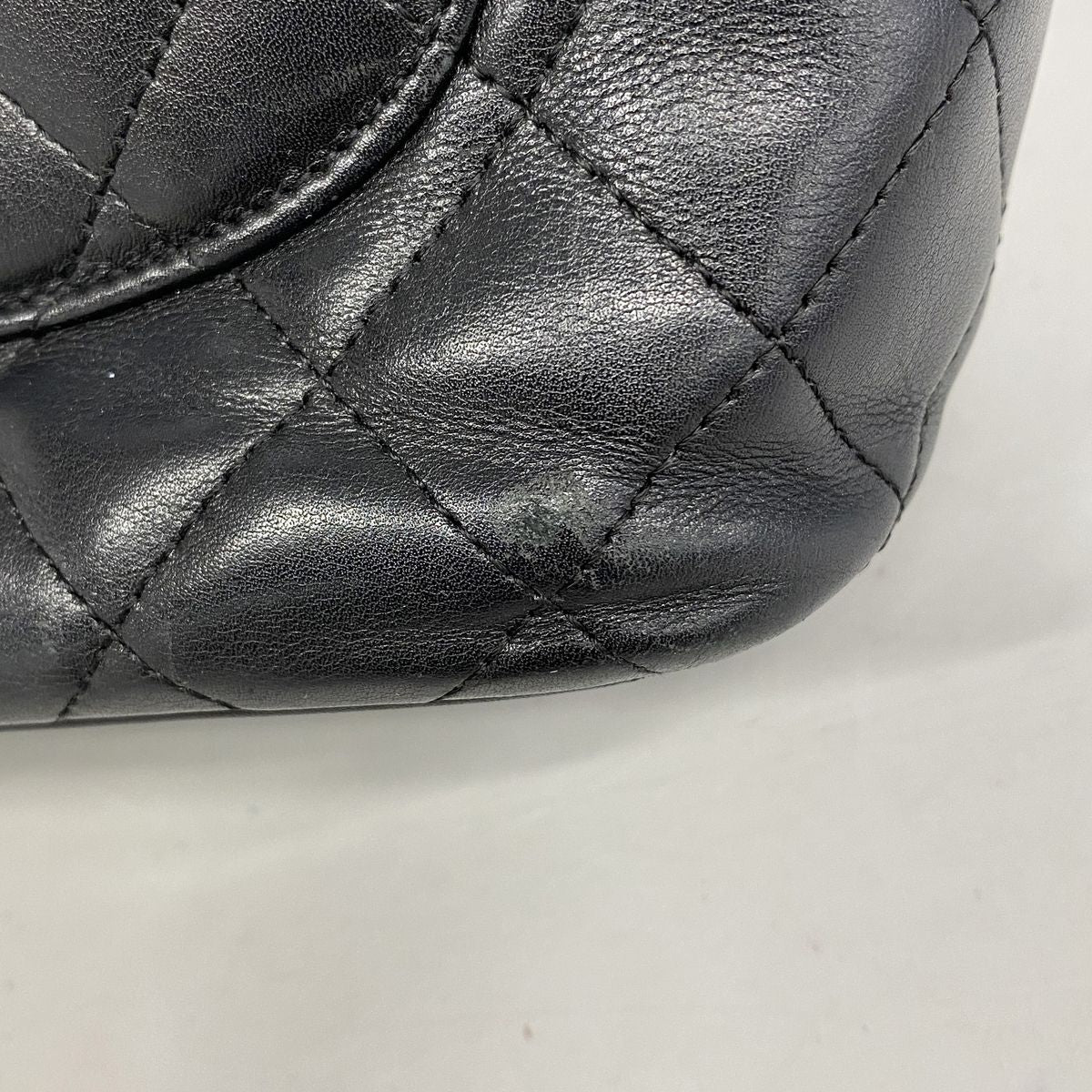 Chanel Tote Bag Cambon Lambskin Black Silver — view 8