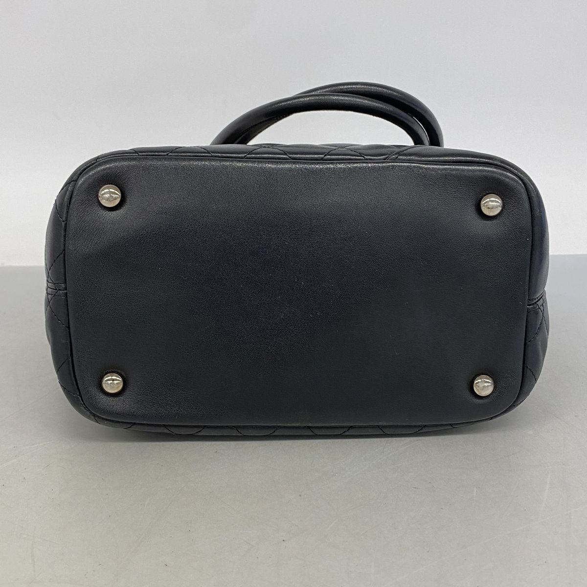 Chanel Tote Bag Cambon Lambskin Black Silver — view 3
