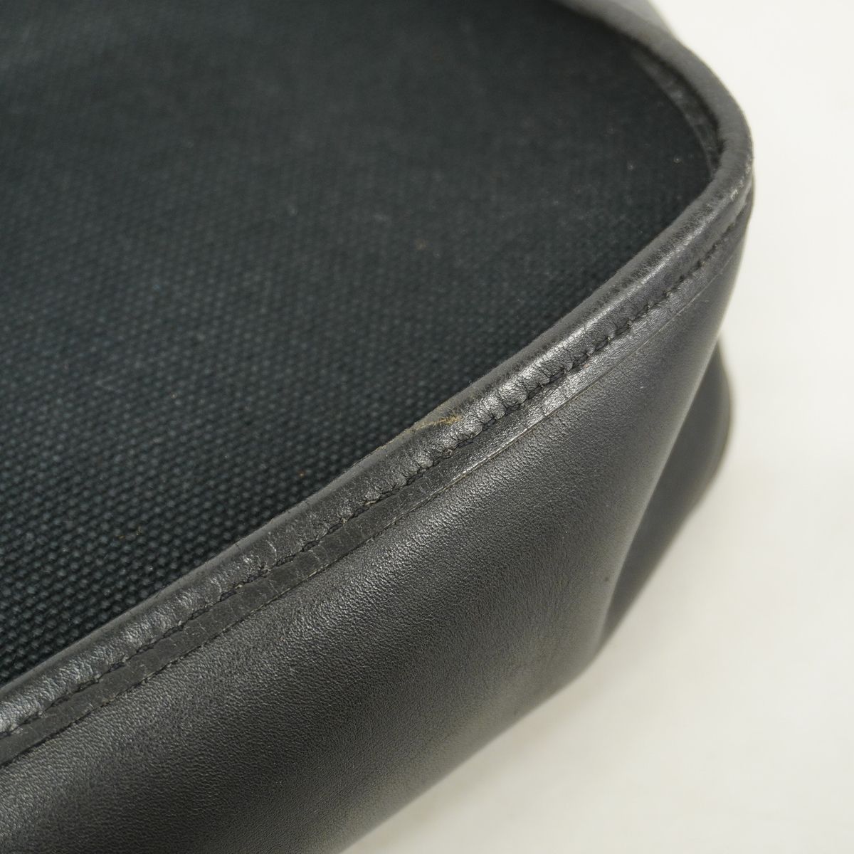 Hermes Shoulder Bag Evelyne Toile Officier Black Silver — view 8