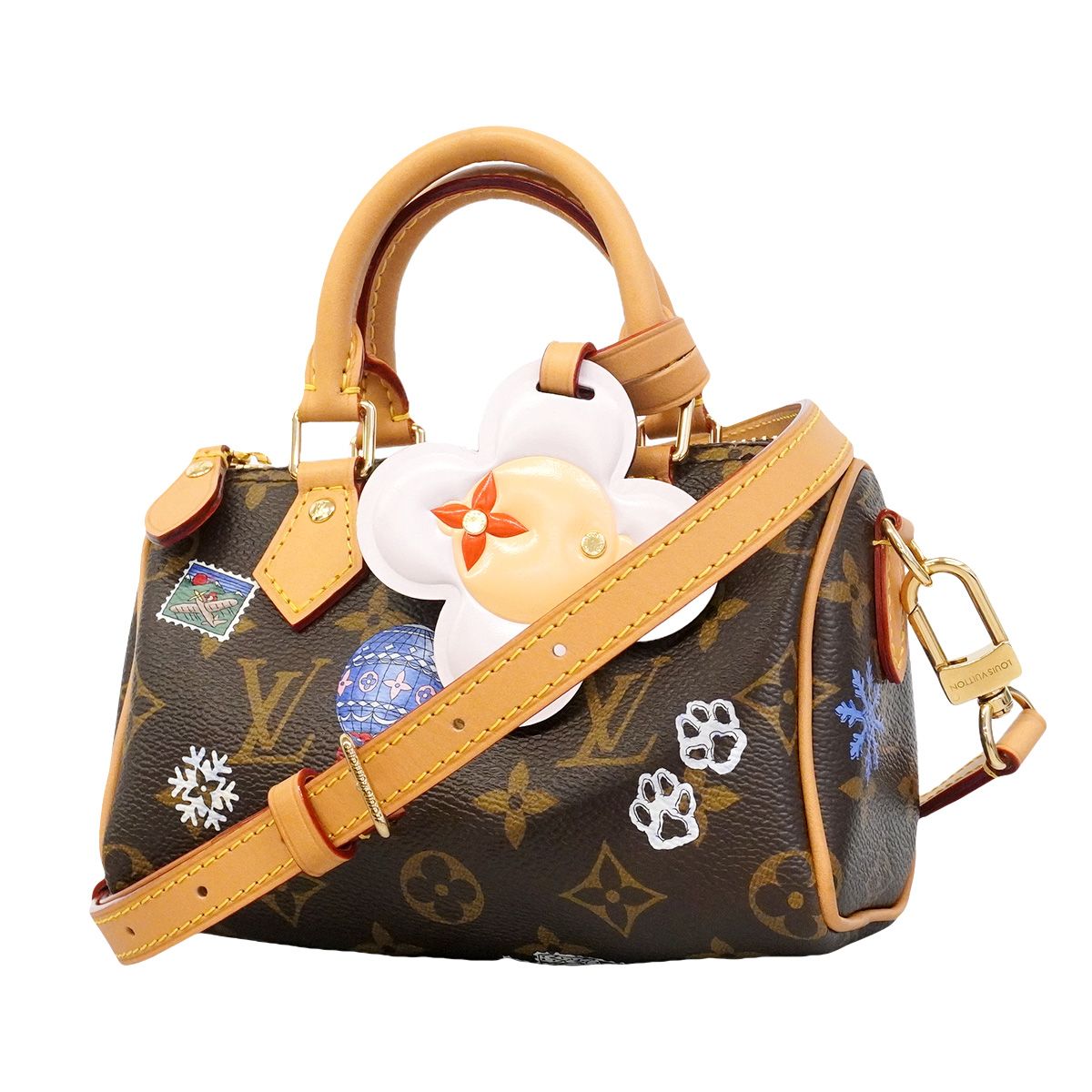 Louis Vuitton Handbag Monogram Vivienne Nano Speedy Brown 2-Way Bag