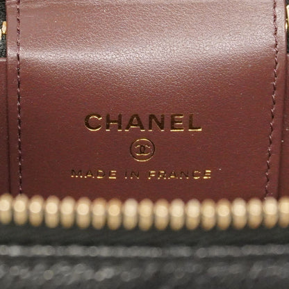 Chanel Vanity Bag Quilted Caviar Leather Black Champagne Gold — view 5