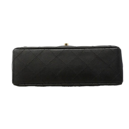 Chanel Shoulder Bag Mini Quilted Lambskin Black Champagne Gold — view 3
