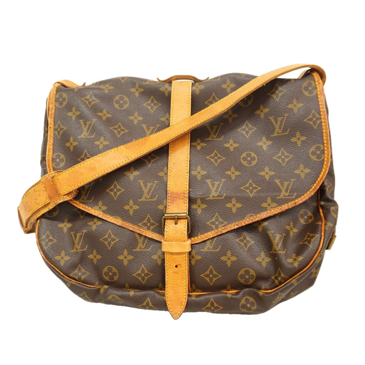 Louis Vuitton Shoulder Bag Monogram Saumur 35 Brown