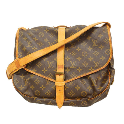 Louis Vuitton Shoulder Bag Monogram Saumur 35 Brown