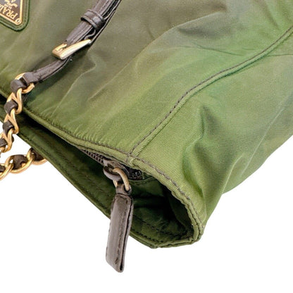 Prada Nylon Tote Bag Green — view 3