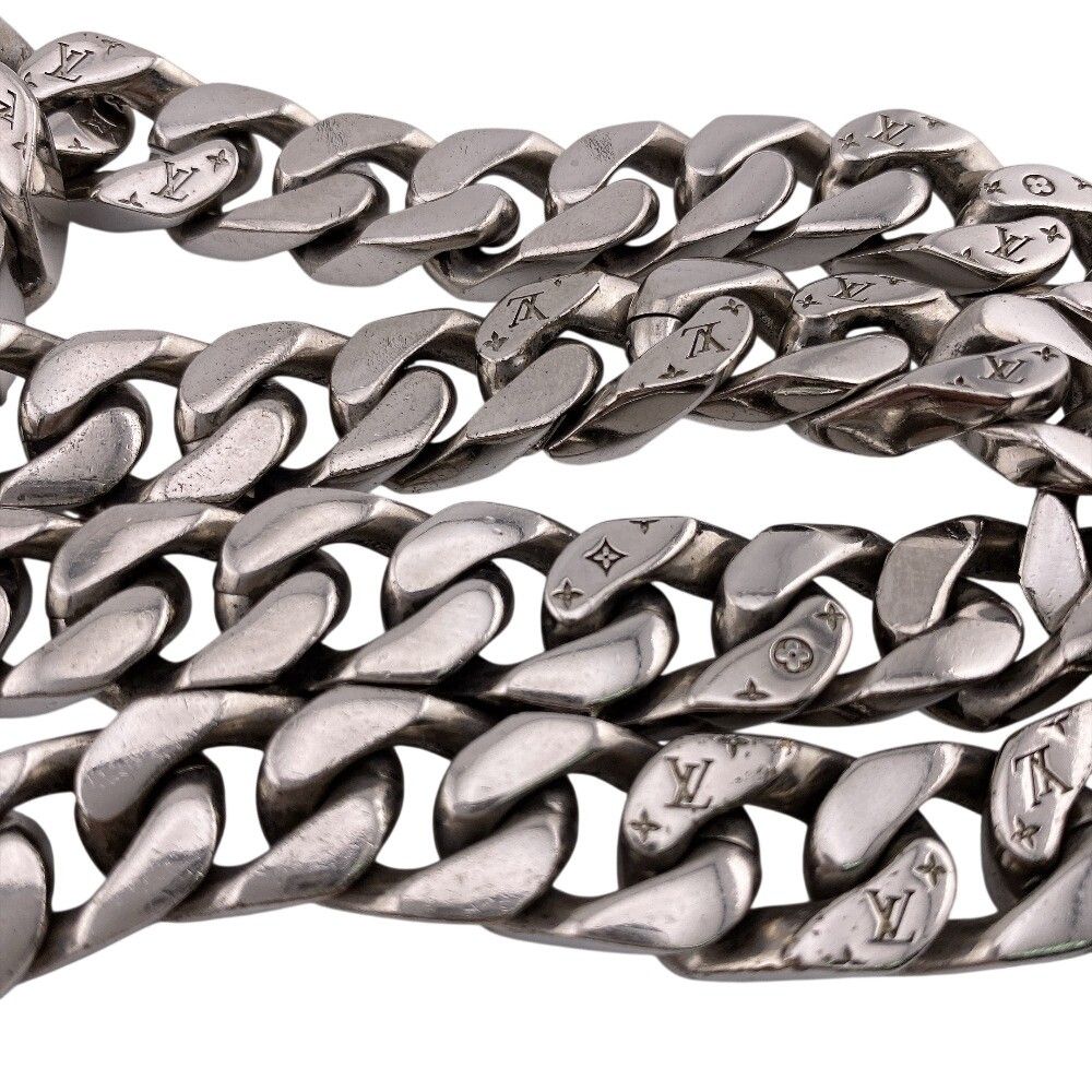 Louis Vuitton Collier LV Chain Links LV Necklace Silver — view 4