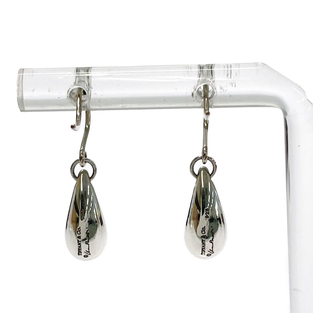 Tiffany & Co Silver Elsa Peretti Teardrop Earrings — view 4