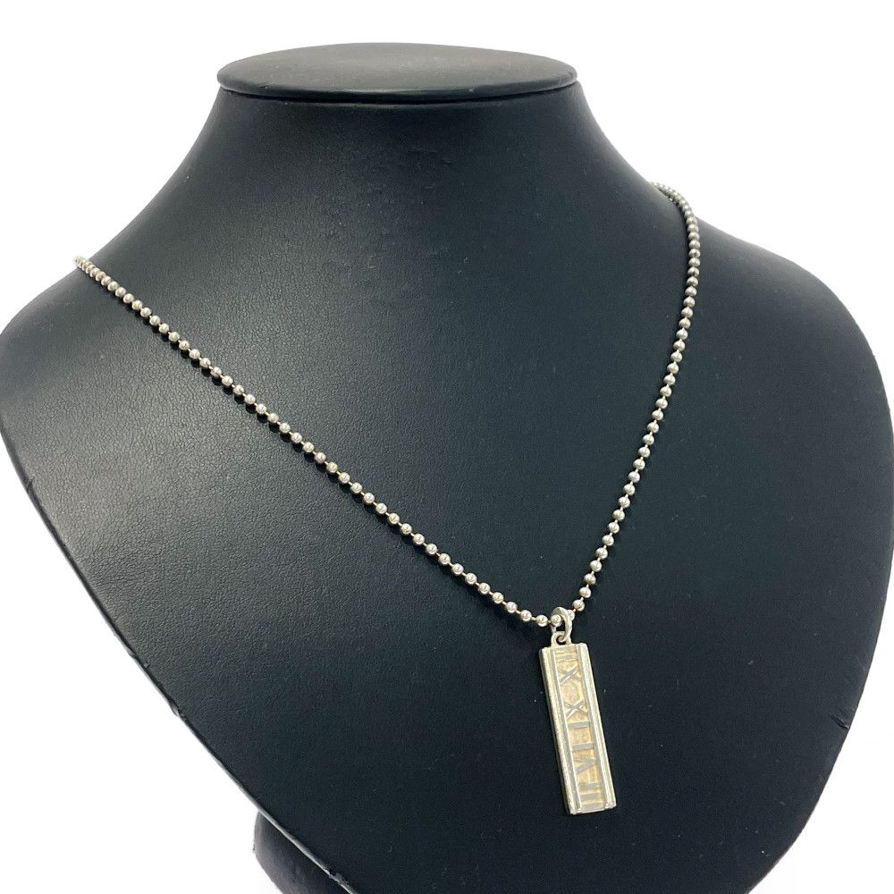 Tiffany & Co Silver Atlas Bar Necklace — view 2
