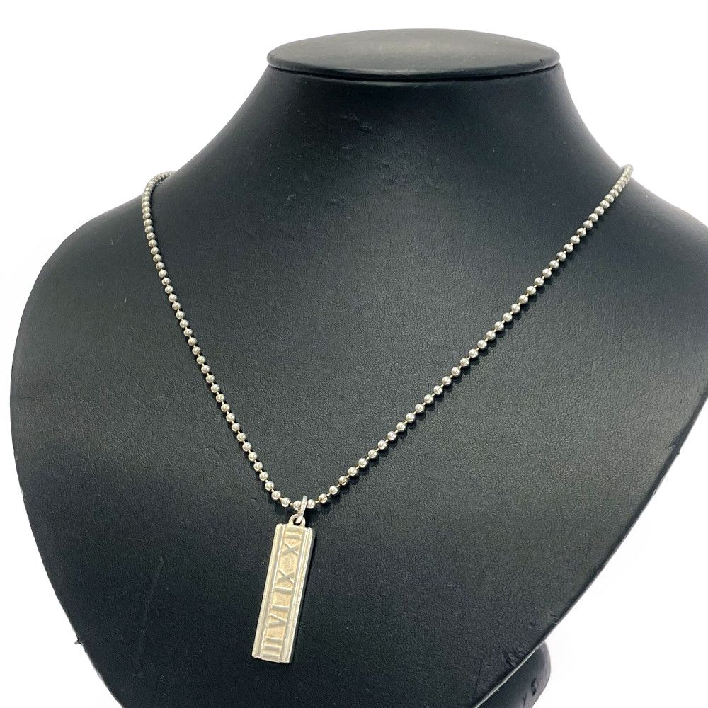 Tiffany & Co Silver Atlas Bar Necklace — view 3