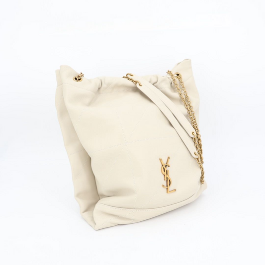 Saint Laurent Paris Jamie Leather Chain Shoulder Bag Beige