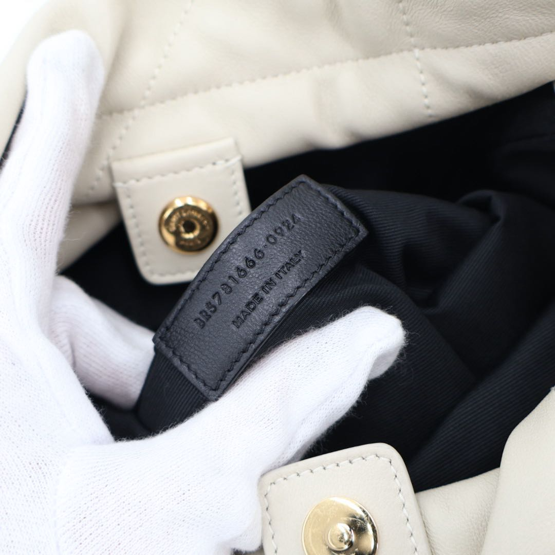 Saint Laurent Paris Jamie Leather Chain Shoulder Bag Beige — view 7