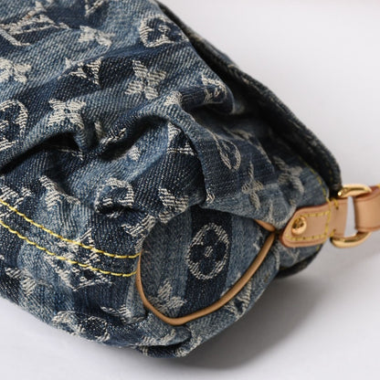 Louis Vuitton Mini Pleaty Raye Shoulder Bag Monogram Denim Blue — view 8