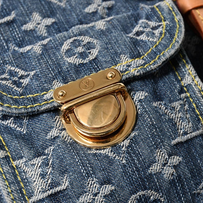 Louis Vuitton Sac a Dos GM Backpack Monogram Denim Blue Gold — view 7