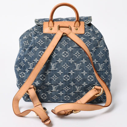 Louis Vuitton Sac a Dos GM Backpack Monogram Denim Blue Gold — view 2