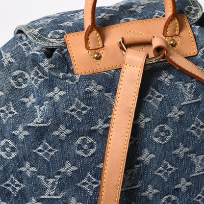 Louis Vuitton Sac a Dos GM Backpack Monogram Denim Blue Gold — view 8
