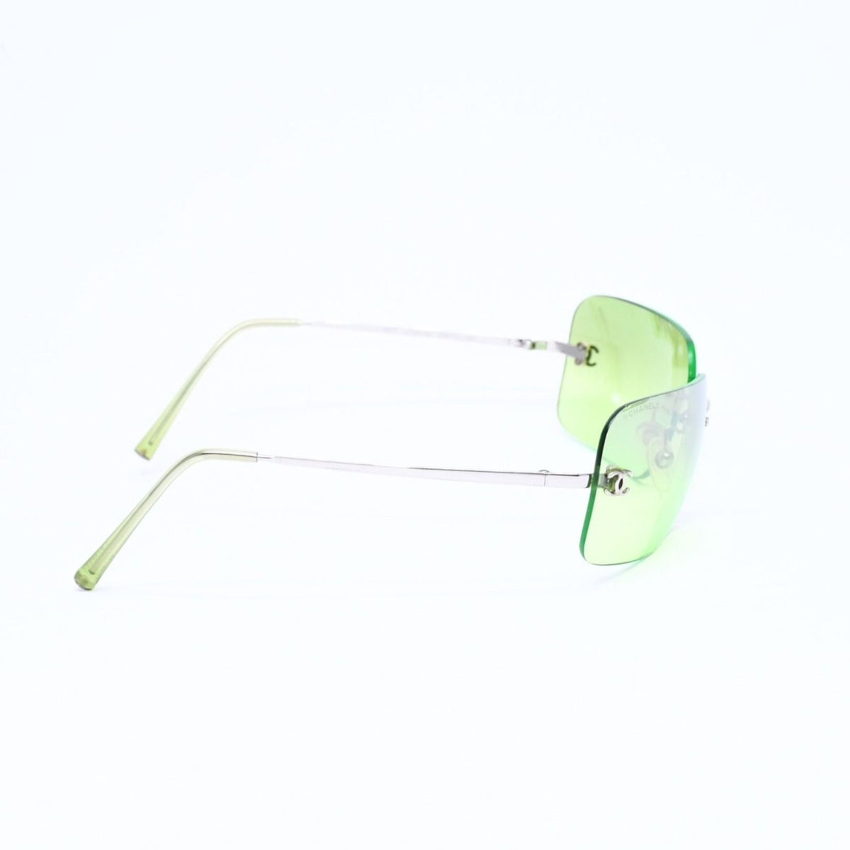 Chanel Rimless Sunglasses Eyewear CC Logo Green — view 5