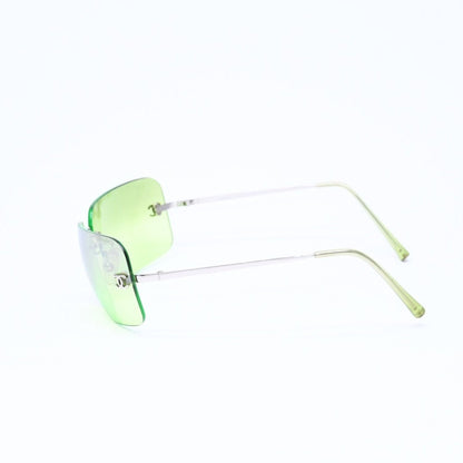 Chanel Rimless Sunglasses Eyewear CC Logo Green — view 6