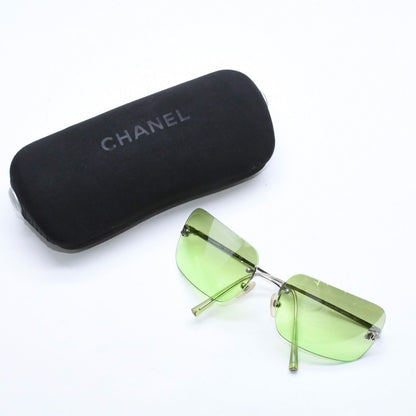 Chanel Rimless Sunglasses Eyewear CC Logo Green