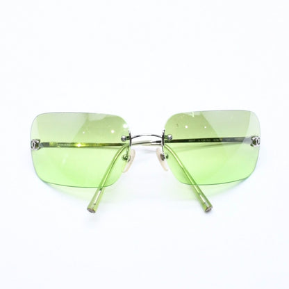 Chanel Rimless Sunglasses Eyewear CC Logo Green — view 2