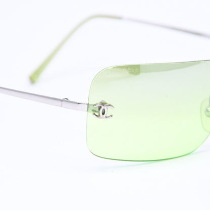 Chanel Rimless Sunglasses Eyewear CC Logo Green — view 8