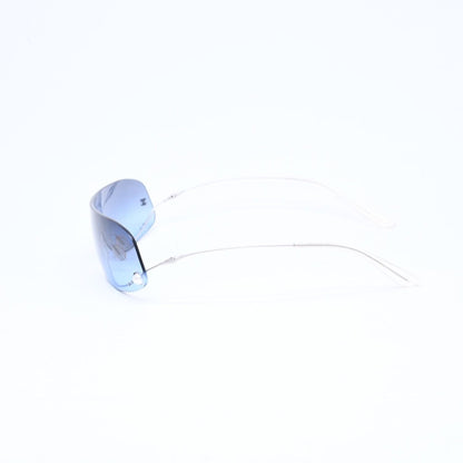 Chanel Shield Sunglasses Eyewear 125 CC Logo Faux Pearl Blue — view 5