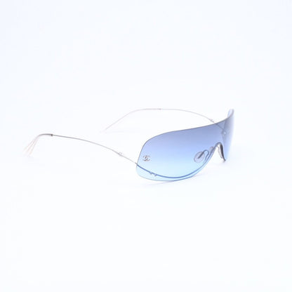 Chanel Shield Sunglasses Eyewear 125 CC Logo Faux Pearl Blue — view 3