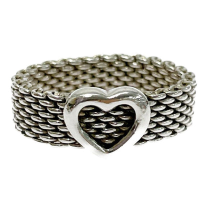 Tiffany & Co Silver Somerset Ring Heart
