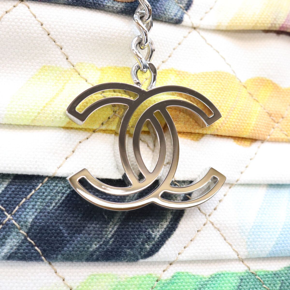 Chanel Paint Colorama Multicolor Canvas Chain Mini Tote Bag — view 8