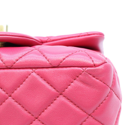 Chanel Neo Pink Lambskin Pearl Crush Coco Ball Mini Quilted 17 Shoulder Bag — view 7