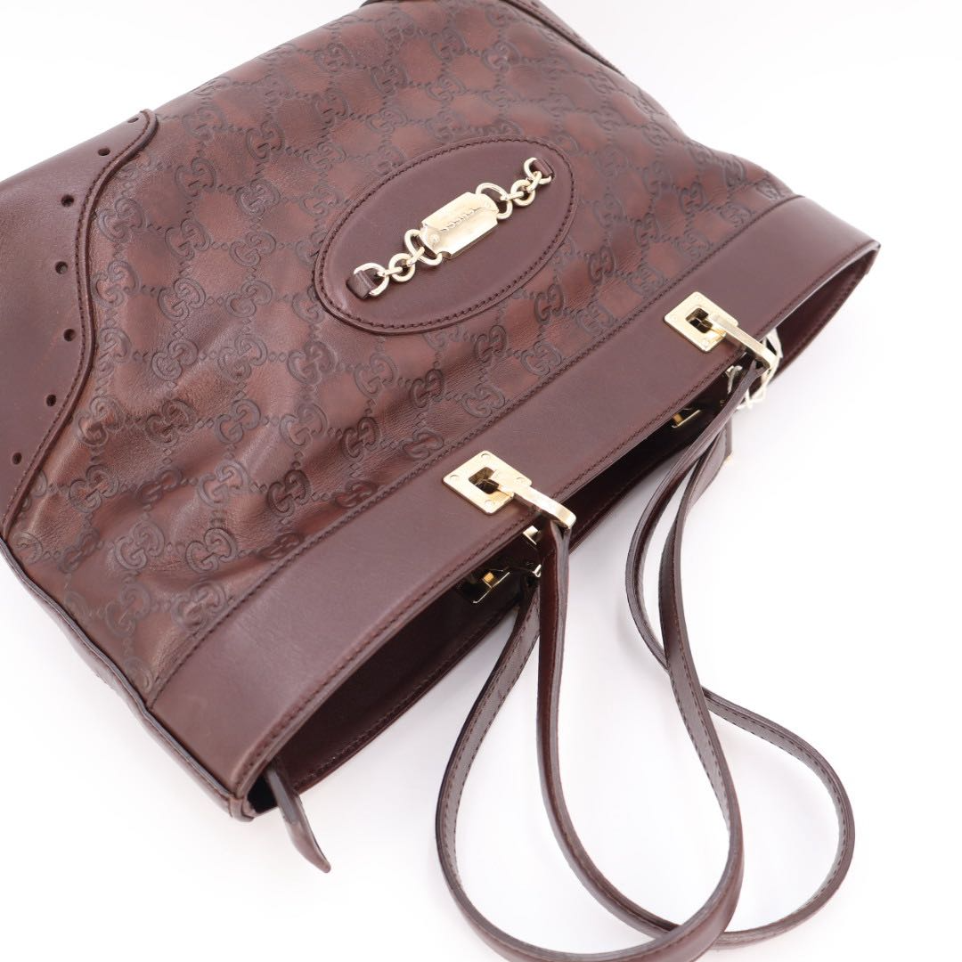 Gucci Guccissima Leather Tote Bag Brown — view 2