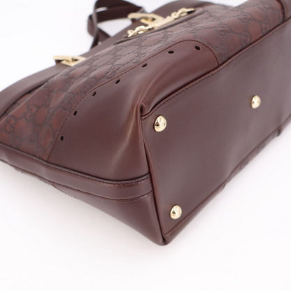 Gucci Guccissima Leather Tote Bag Brown — view 8