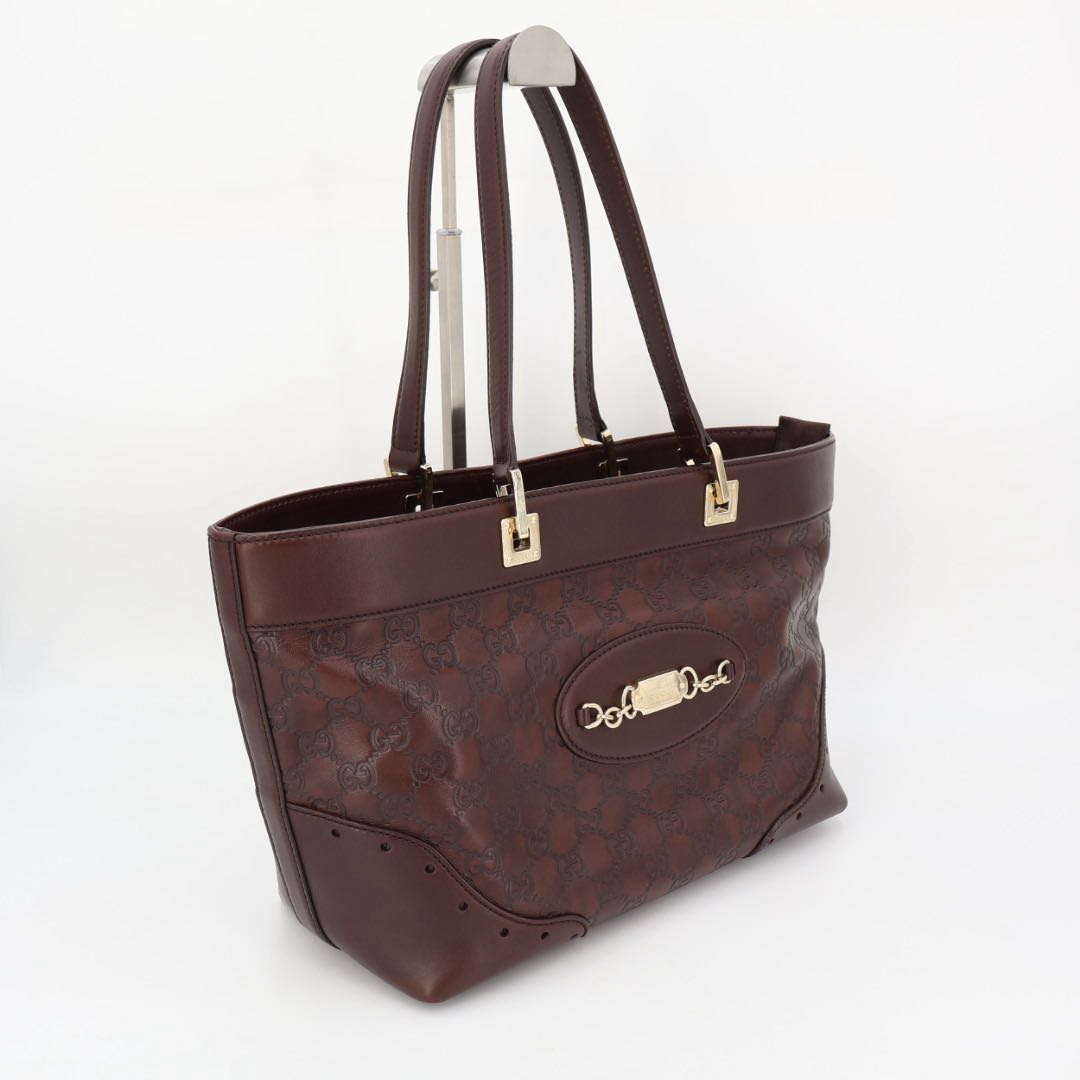 Gucci Guccissima Leather Tote Bag Brown