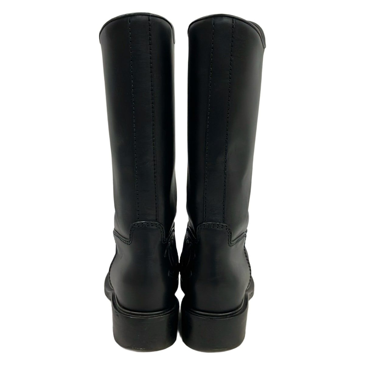 Chanel Boots C Black CC Logo Leather — view 3