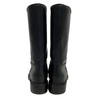 Chanel Boots C Black CC Logo Leather — view 3