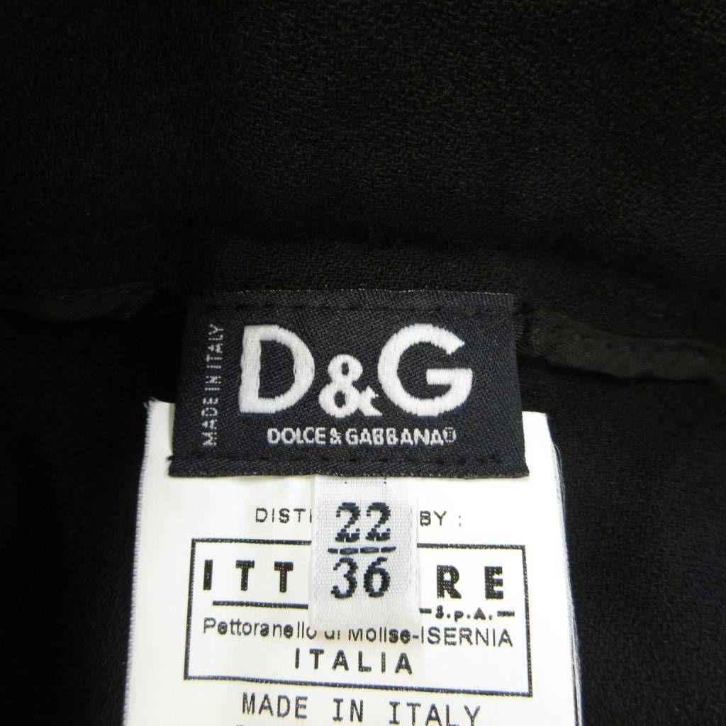 Dolce & Gabbana Pants Wool S Black Straight Full Length — view 4