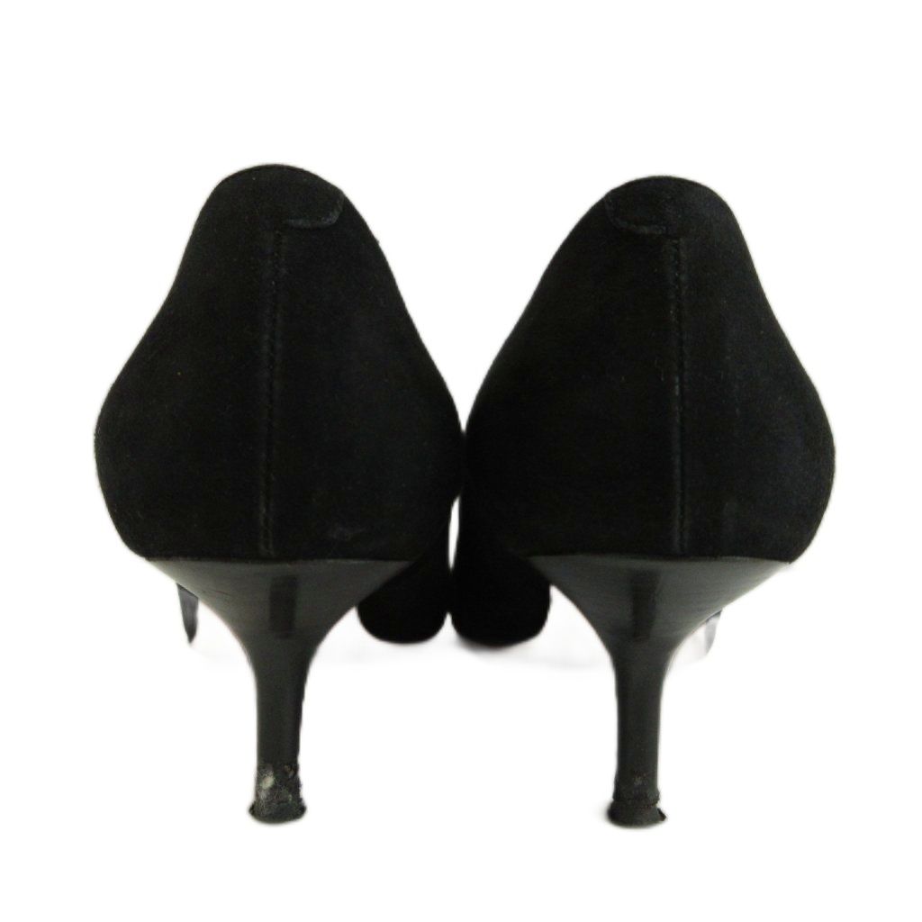 Celine Pumps Suede Pointed Toe High Heels Cut Black — view 5