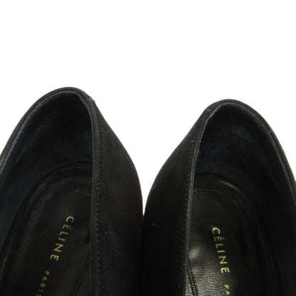 Celine Pumps Suede Pointed Toe High Heels Cut Black — view 4