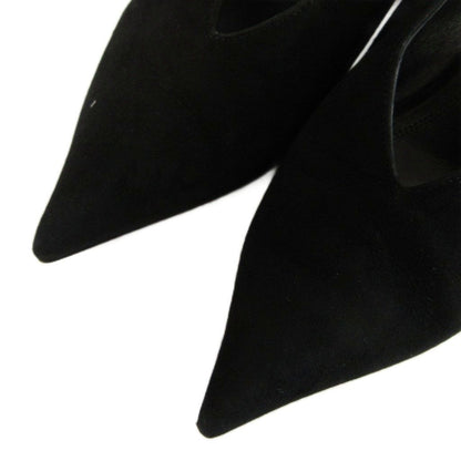 Celine Pumps Suede Pointed Toe High Heels Cut Black — view 3