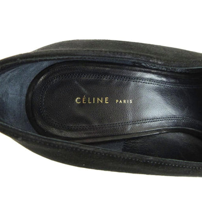 Celine Pumps Suede Pointed Toe High Heels Cut Black — view 7