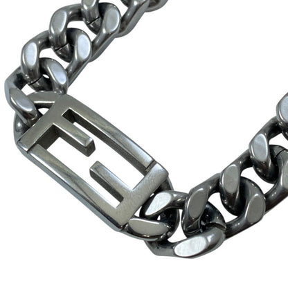 Fendi Baguette Bracelet FF Logo Metal Silver — view 3