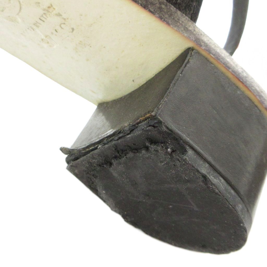 Chanel Sandals Strap Thong CC Logo Leather Black — view 8