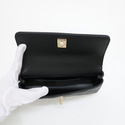Chanel Quilted Coco Handle Rectangle Top Chain Clutch 2-Way Shoulder Bag — view 5