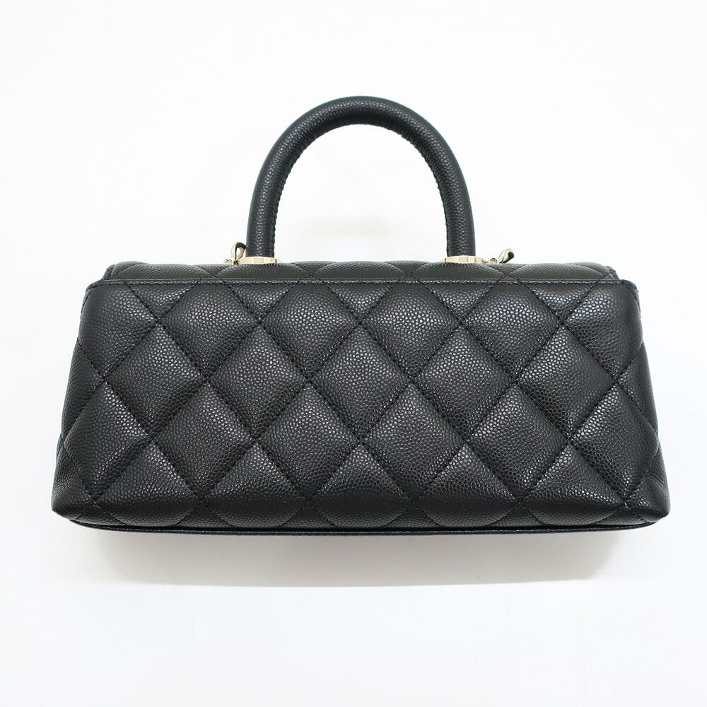 Chanel Quilted Coco Handle Rectangle Top Chain Clutch 2-Way Shoulder Bag — view 2