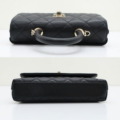 Chanel Quilted Coco Handle Rectangle Top Chain Clutch 2-Way Shoulder Bag — view 3