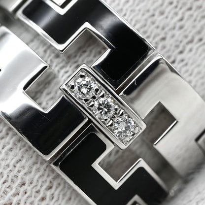 Cartier Ring Dragon Padlock Black White Gold 49 WG Diamond — view 7