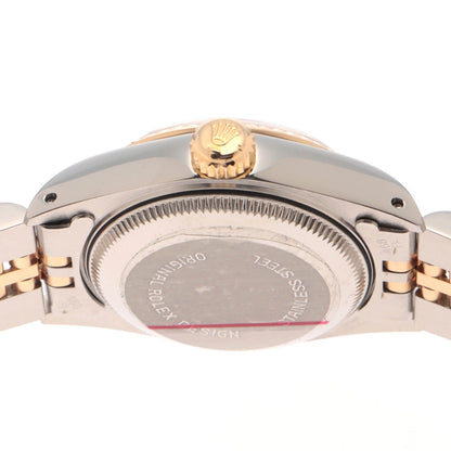 Rolex Datejust Champagne Carving Computer Diamond 18k Yellow Gold Stainless — view 5